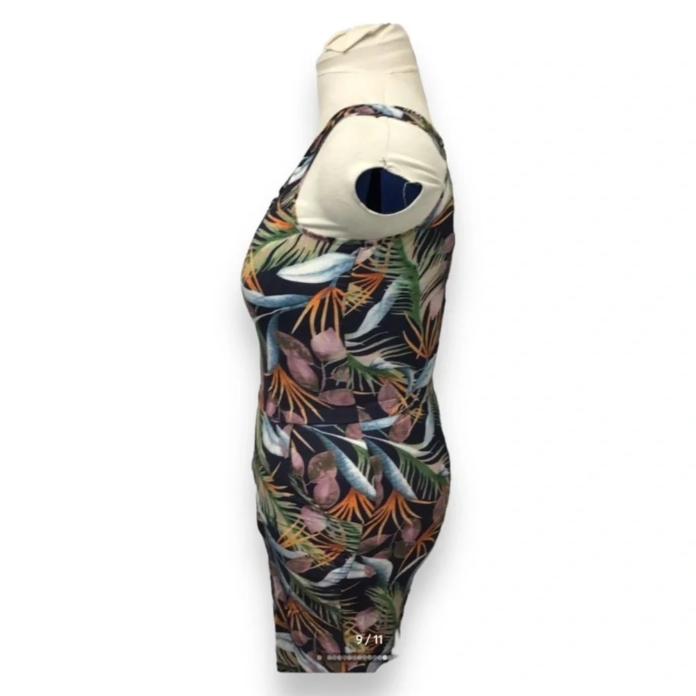 Rainforest Cafe Women’s Tropical Souvenir Sleeveless Jumpsuit VTG 90s Y2K L